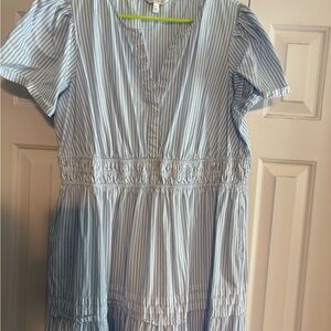 crown & ivy Blue Striped Maxi Dress